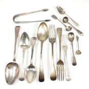 COLLECTION OF 19TH CENTURY HALLMARKED SILVER FLATWARES