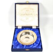 CASED NORTHERN ROCK SILVER HALLMARKED BOWL