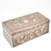 CHINESE CANTONESE 19TH CENTURY SILVER TABLE TOP BOX