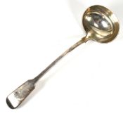 19TH CENTURY SILVER HALLMARKED SOUP / PUNCH LADLE