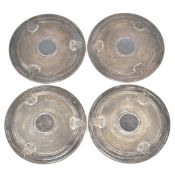 SET OF FOUR ART NOUVEAU CHRISTOFLE OF FRANCE DRINKS COASTERS