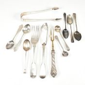COLLECTION OF 19TH & 20TH CENTURY SILVER FLATWARE