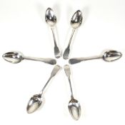 SIX GEORGE III SILVER HALLMARKED TABLESPOONS