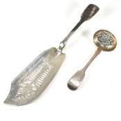 VICTORIAN HALLMARKED FISH SLICE & LADLE STRAINER