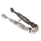 19TH CENTURY AUSTRIAN HALLMARKED SILVER SUGAR TONGS