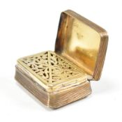 GEORGE III HALLMARKED SILVER EARLY 19TH CENTURY VINAIGRETTE