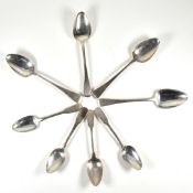 COLLECTION OF EIGHT GEORGE III HALLMARKED SILVER SPOONS