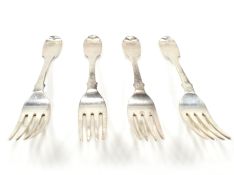 SET OF FOUR VICTORIAN HALLMARKED SILVER FORKS