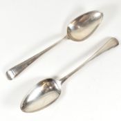 GEORGE III 1788 PAIR OF SILVER HALLMARKED TABLE SERVING SPOONS