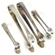COLLECTION OF HALLMARKED SILVER SUGAR TONGS (4)