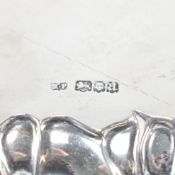 GEORGE V HALLMARKED SILVER SALVER TRAY - LONDON 1916 - GLAMORGAN VOLUNTEER REGIMENT