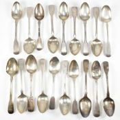 COLLECTION OF 19TH CENTURY HALLMARKED SILVER TEASPOONS