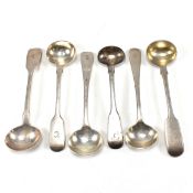 COLLECTION OF 19TH CENTURY HALLMARKED SILVER SAUCE SPOONS