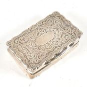 SILVER HALLMARKED CHASE DECORATED PILL / SNUFF BOX