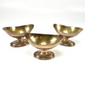 GEORGE V HALLMARKED SILVER PAIR OF TABLE SALTS