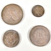 JERSEY STERLING SILVER CASED 25TH ROYAL WEDDING ANNIVERSARY 4 COIN SET