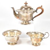 GEORGE V HALLMARKED SILVER THREE PIECE TEA SERVICE