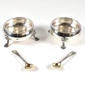 GEORGE III HALLMARKED SILVER TABLE SALTS - LONDON 1780