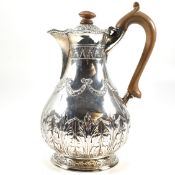 VICTORIAN 19TH CENTURY HALLMARKED SILVER LIDDED JUG