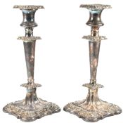 VICTORIAN 19TH CENTURY OLD SHEFFIELD PLATE CANDLESTICKS