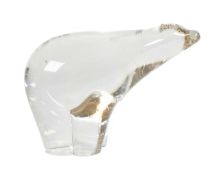 WEDGWOOD - 20TH CENTURY STUDIO GLASS MODEL OF A POLAR BEAR