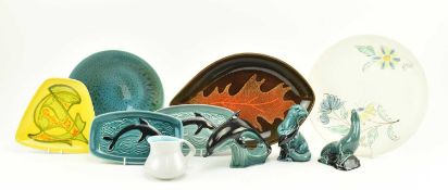 POOLE POTTERY - COLLECTION OF TEN PIECES OF VINTAGE CERAMICS