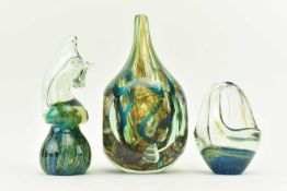 MICHAEL HARRIS FOR MDINA - THREE VINTAGE GLASS ITEMS