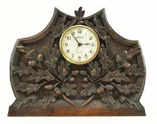 BLACK FOREST WOOD CARVED OAK TREE CLOCK CASE
