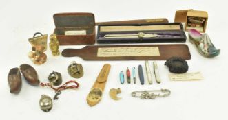 MISCELLANEOUS COLLECTION OF TREEN AND OTHERS PIECES