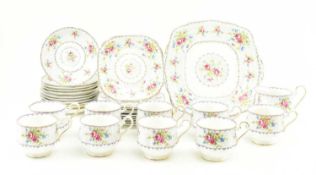 ROYAL ALBERT - PETIT POINT - VINTAGE MID CENTURY PART TEA SERVICE