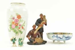 COLLECTION OF FIVE VINTAGE JAPANESE MINIATURE PIECES