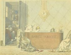 LATE 18TH CENTURY FRENCH COLOURED SATIRICAL ENGRAVING