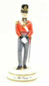 MICHAEL J. SUTTY - HANDMADE ENGLISH BONE CHINA FIGURE OF 3RD FOOT GUARDS 1815