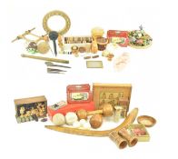MIXED LOT OF VINTAGE WOODEN BOARD GAMES & TOYS