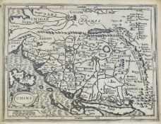 CHINA & ASIA. G. MERCATOR & J. HONDIUS 17TH CENTURY MAP OF CHINA FROM ATLAS MINOR