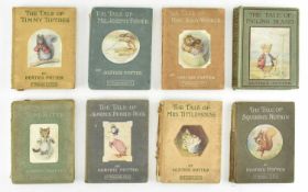 POTTER, BEATRIX. EIGHT 1910-1920 EARLY EDITIONS IN ORIG. BOARDS