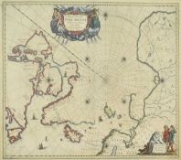 ARCTIC REGIONS. 17TH CENTURY MAP OF THE ARCTIC CIRCLE BY WILLEM BLAEU