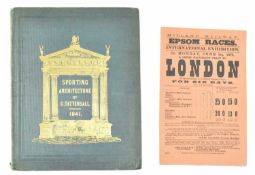 EQUESTRIAN INTEREST. 1841 SPORTING ARCHITECTURE BY TATTERSALL & HANDBILL
