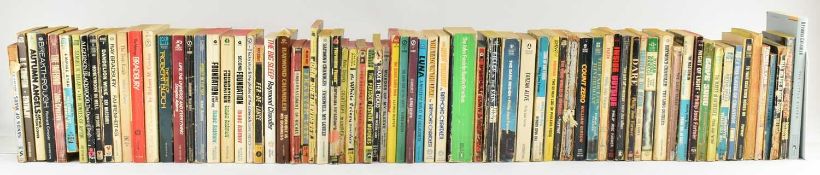 PULP FICTION. COLLECTION OF VINTAGE SCIENCE FICTION PAPERBACKS, MANY RAYMOND CHANDLER