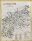 GREAT BRITAIN. CIRCA 1845 ENGRAVED MAP OF GLOUCESTERSHIRE