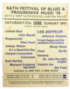 BATH FESTIVAL OF BLUES & PROGRESSIVE MUSIC 1970 MINI-POSTER
