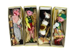 PELHAM PUPPETS - X4 VINTAGE HAND PAINTED PELHAM PUPPETS