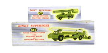 DIECAST - X2 VINTAGE DINKY SUPERTOYS DIECAST MILITARY VEHICLES