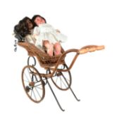 DOLLS - GERMAN KOPPELSDORF DOLL & ONE OTHER WITH PRAM