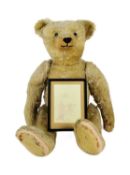 TEDDY BEAR - LARGE EARLY GERMAN MOHAIR TEDDY BEAR