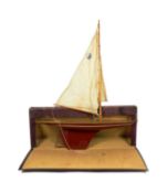 MODEL BOATS - VINTAGE KELLNER MADE WOODEN POND YACHT
