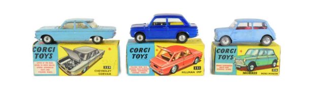 DIECAST -X3 VINTAGE CORGI TOYS DIECAST MODELS