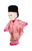 19TH CENTURY CHINESE COMPOSITION HEADED HALF-DOLL & OTHER ITEMS