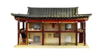 DOLLS HOUSE - LARGE WOODEN JAPANESE TEMPLE DOLL HOUSE
