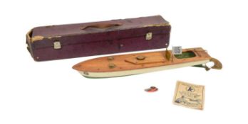 MODEL BOATS - VINTAGE KELLNER CLOCKWORK BOAT
